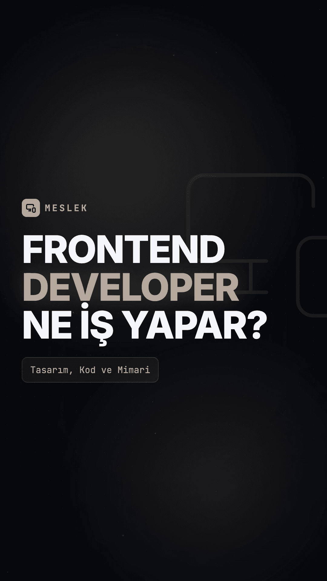 Frontend geliştirme sadece tasarlamak mıdır?